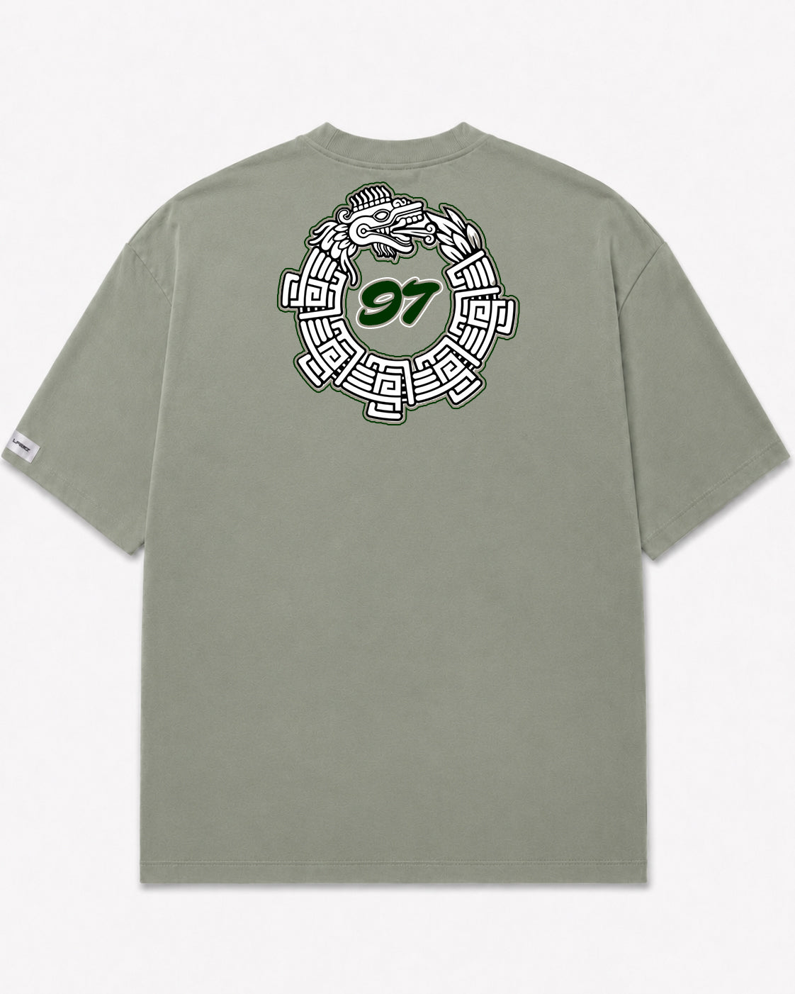 Camiseta En Algodon Premium Que Todo Salga Bien Color Verde Seco