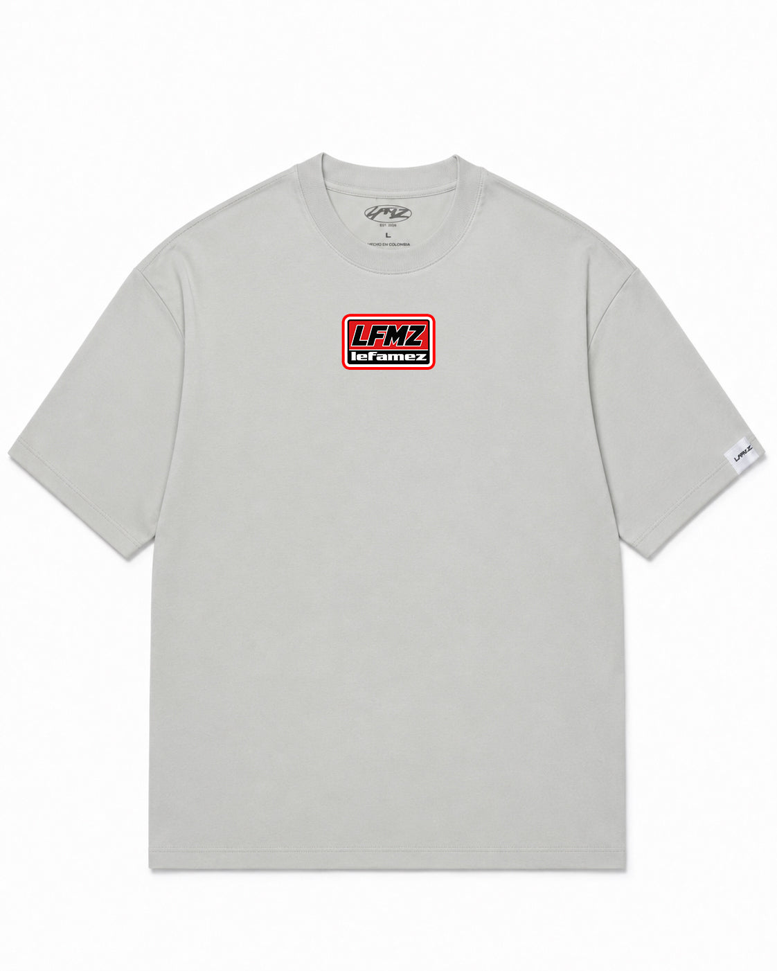 Camiseta En Algodon Premium The Race Color Cemento