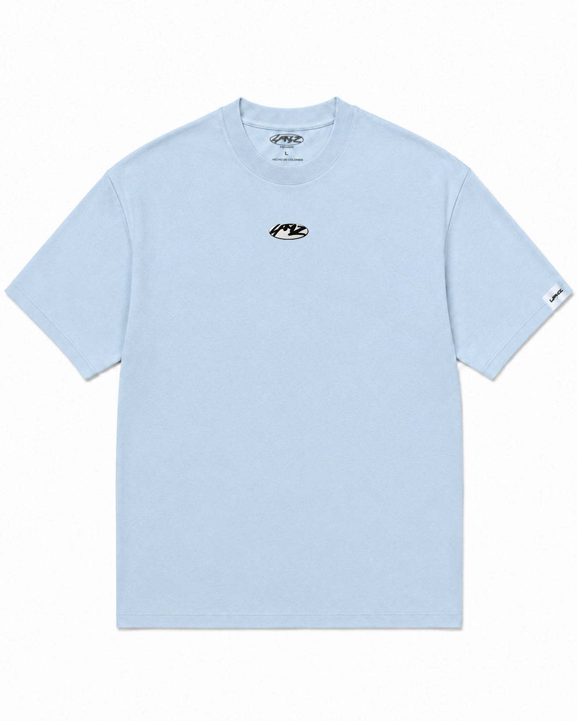 Camiseta En Algodon Premium Keep Moving Color Azul Medio