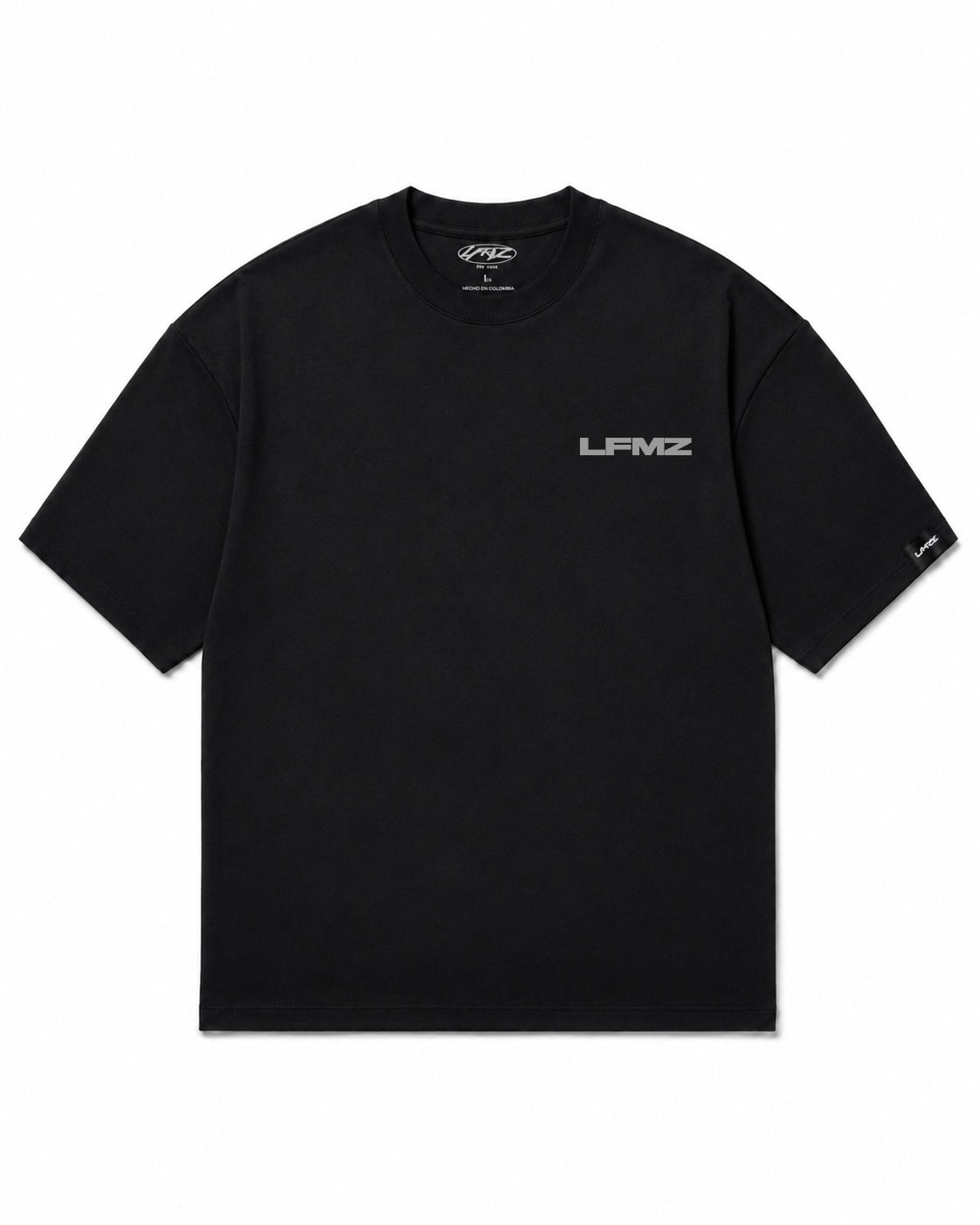 Camiseta En Algodon Premium Logo Lfmz Color Negro