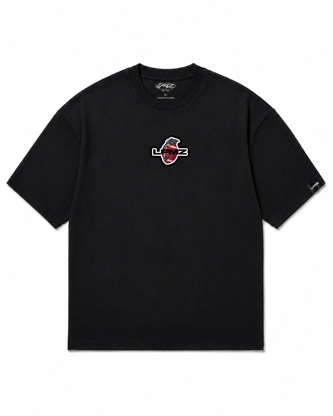 Camisetas En Algodon Premum Logo Granada Color Negro