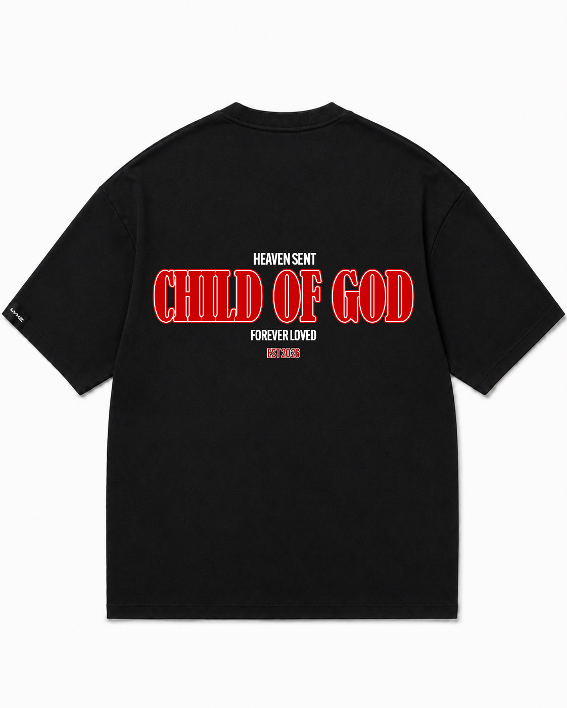 Camiseta En Algodon Premium Child Of God Color Negro