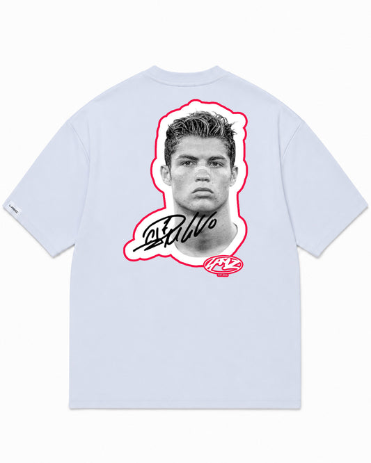 Camiseta En Algodon Premium Cr7 Color Blanco