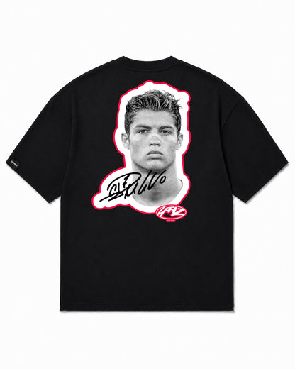 Camiseta En Algodon Premium Cr7 Color Negro