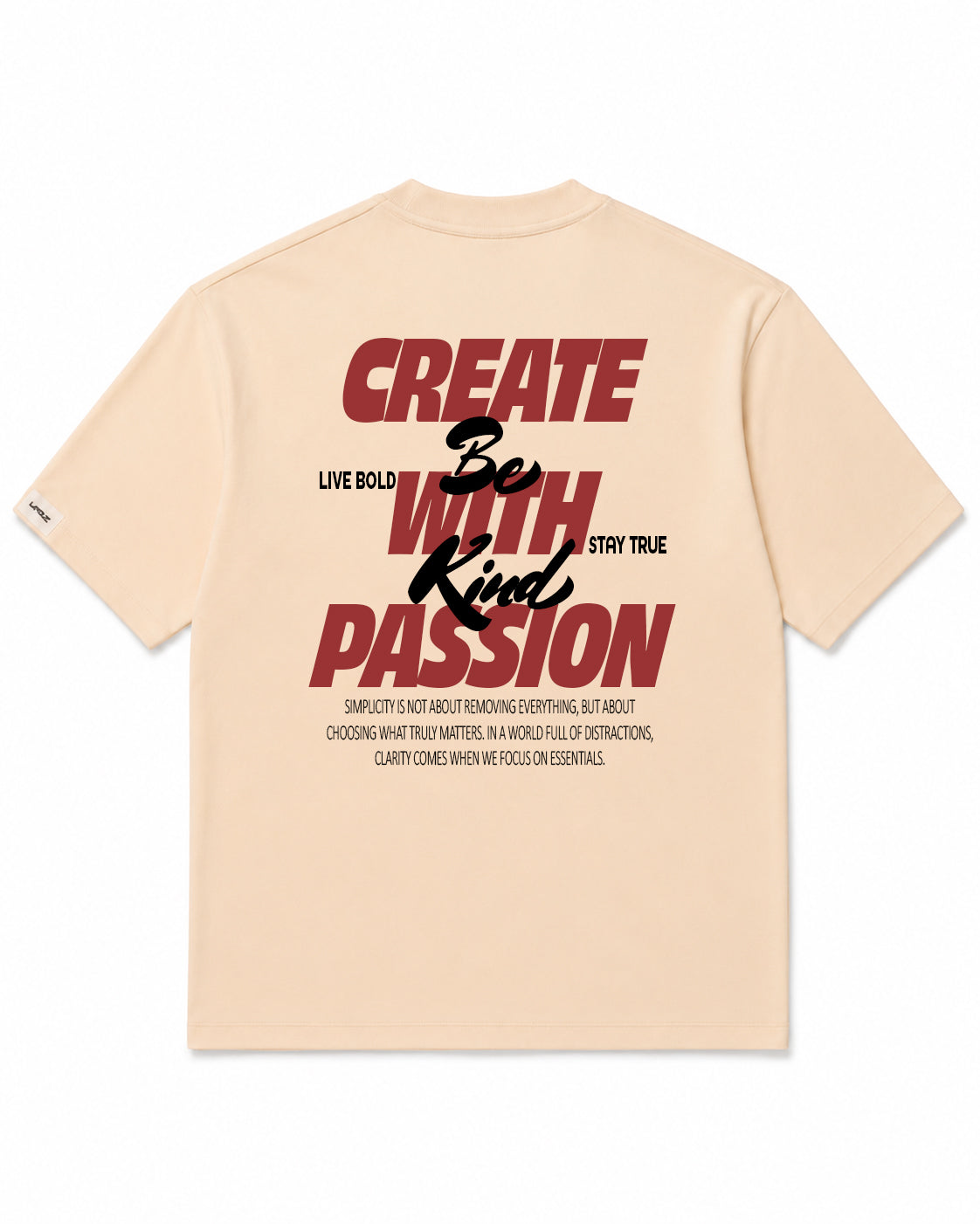 Camiseta En Algodon Premium Create With Passion Color Arena