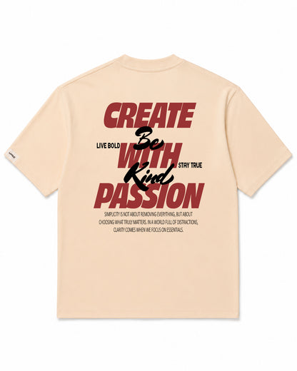 Camiseta En Algodon Premium Create With Passion Color Arena