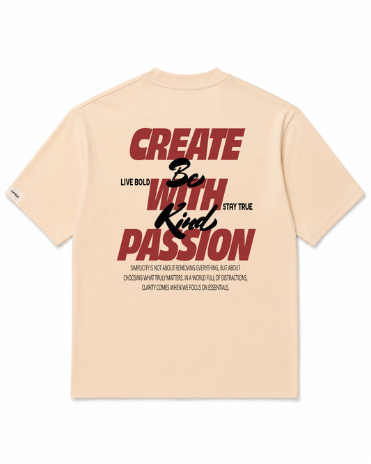 Camiseta En Algodon Premium Create With Passion Color Arena