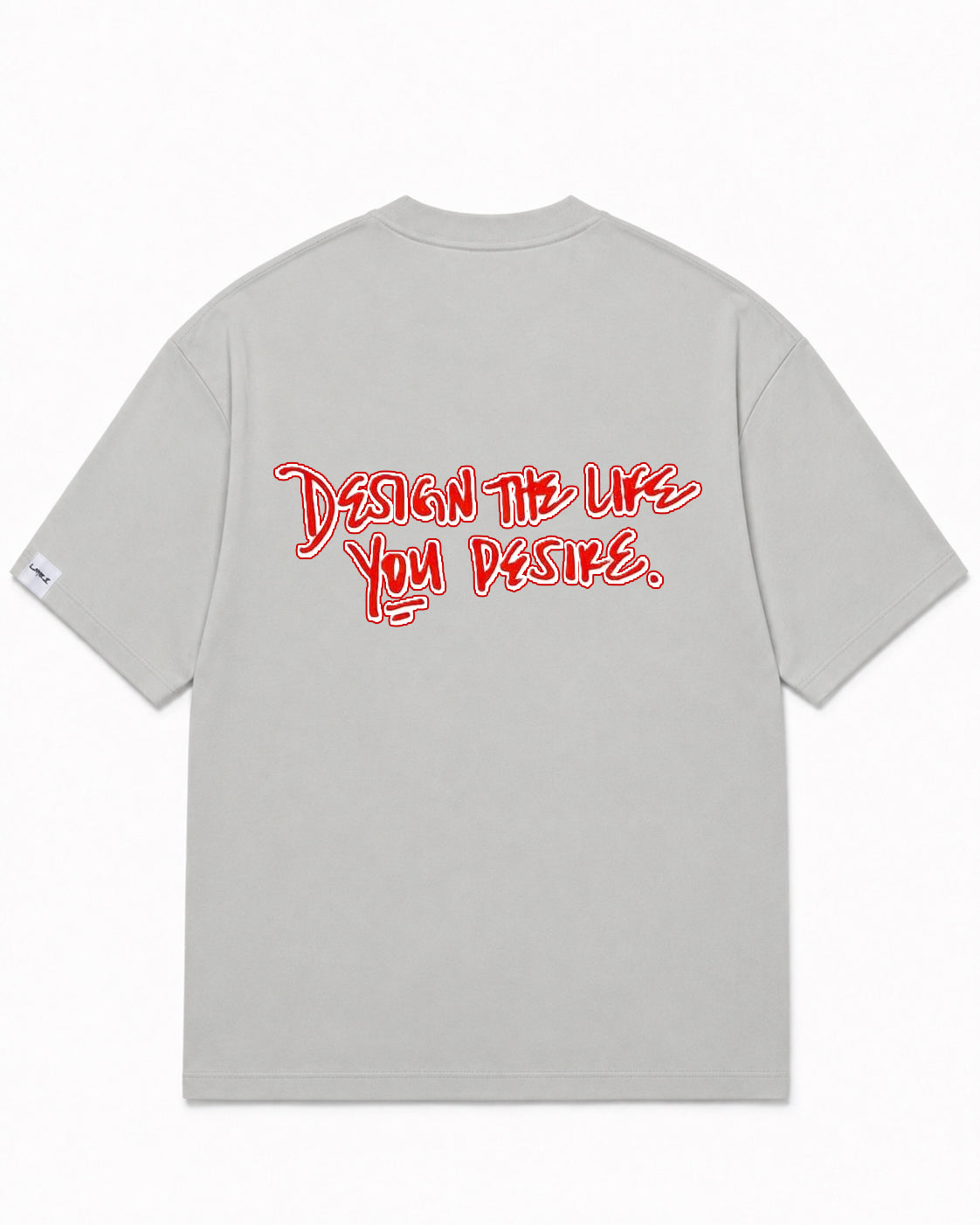 Camiseta En Algodon Premium Design The Life Color Cemento