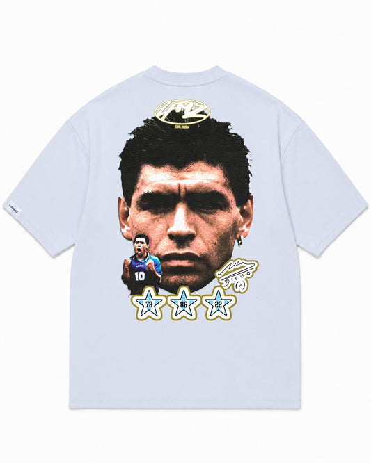 Camiseta En Algodon Premium Diego Maradona Color Blanco