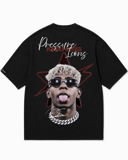 Camiseta En Algodon Premium Lamine Yamal Color Negro