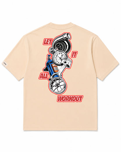 Camiseta En Algodon Premium Let It All Workout Color Arena