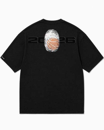 Camiseta En Algodon Premium Mj Champion Color Negro