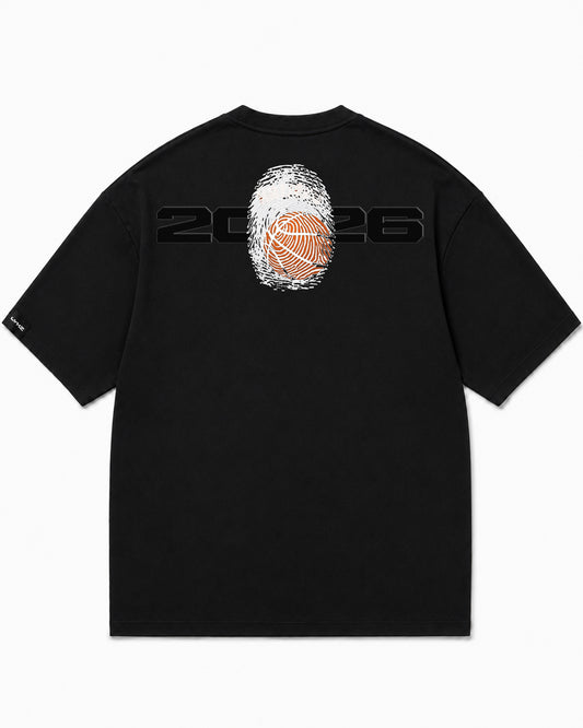 Camiseta En Algodon Premium Mj Champion Color Negro