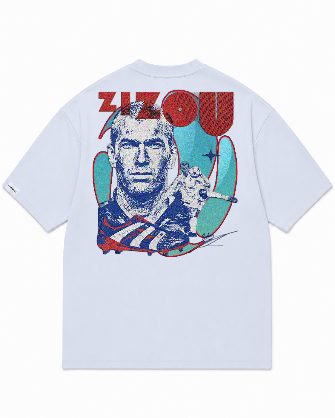 Camiseta En Algodon Premium Zizou Style Color Blanco