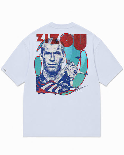 Camiseta En Algodon Premium Zizou Style Color Blanco