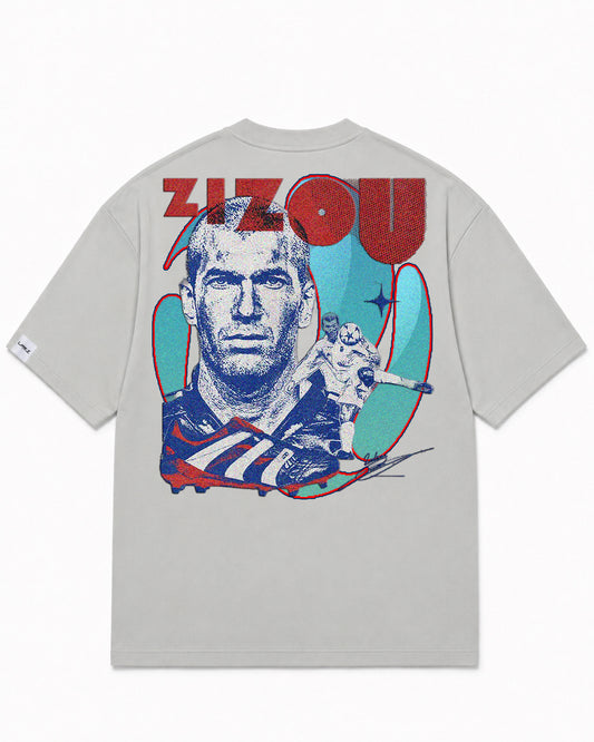 Camiseta En Algodon Premium Zizou Style Color Cemento
