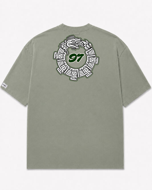 Camiseta En Algodon Premium Que Todo Salga Bien Color Verde Seco