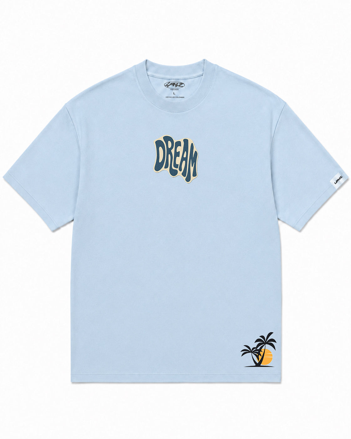 Camiseta En Algodon Premium Dream Color Azul Medio