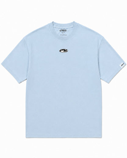 Camiseta En Algodon Premium Keep Moving Color Azul Medio