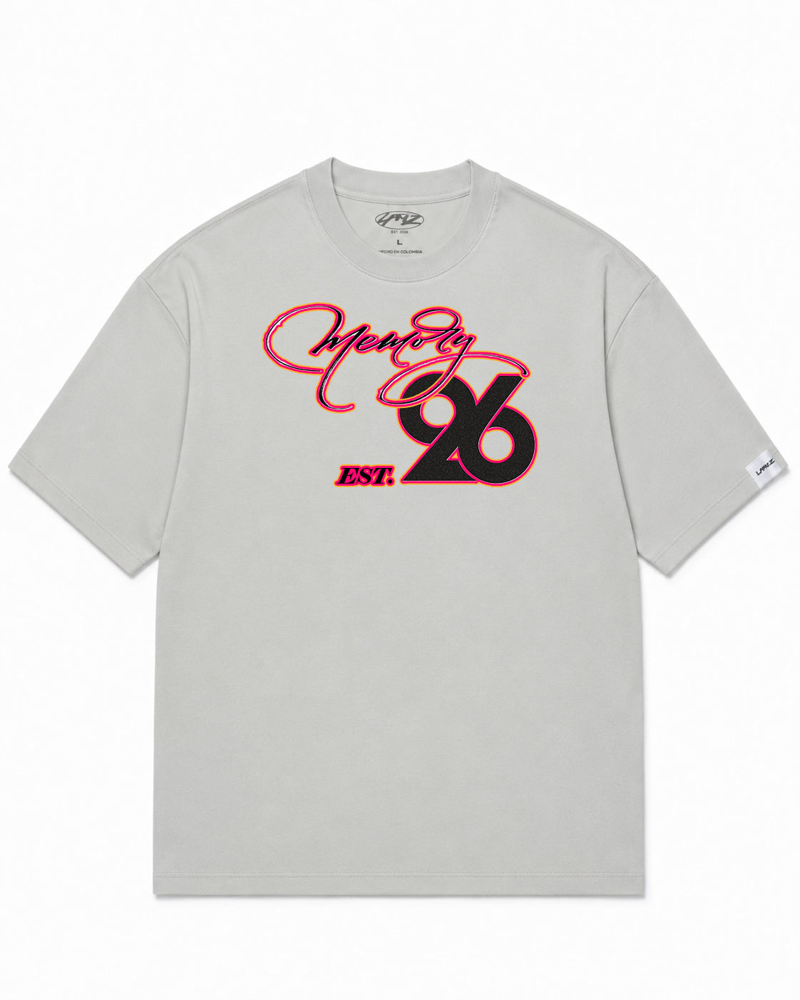 Camiseta En Algodon Premium Memory Color Cemento