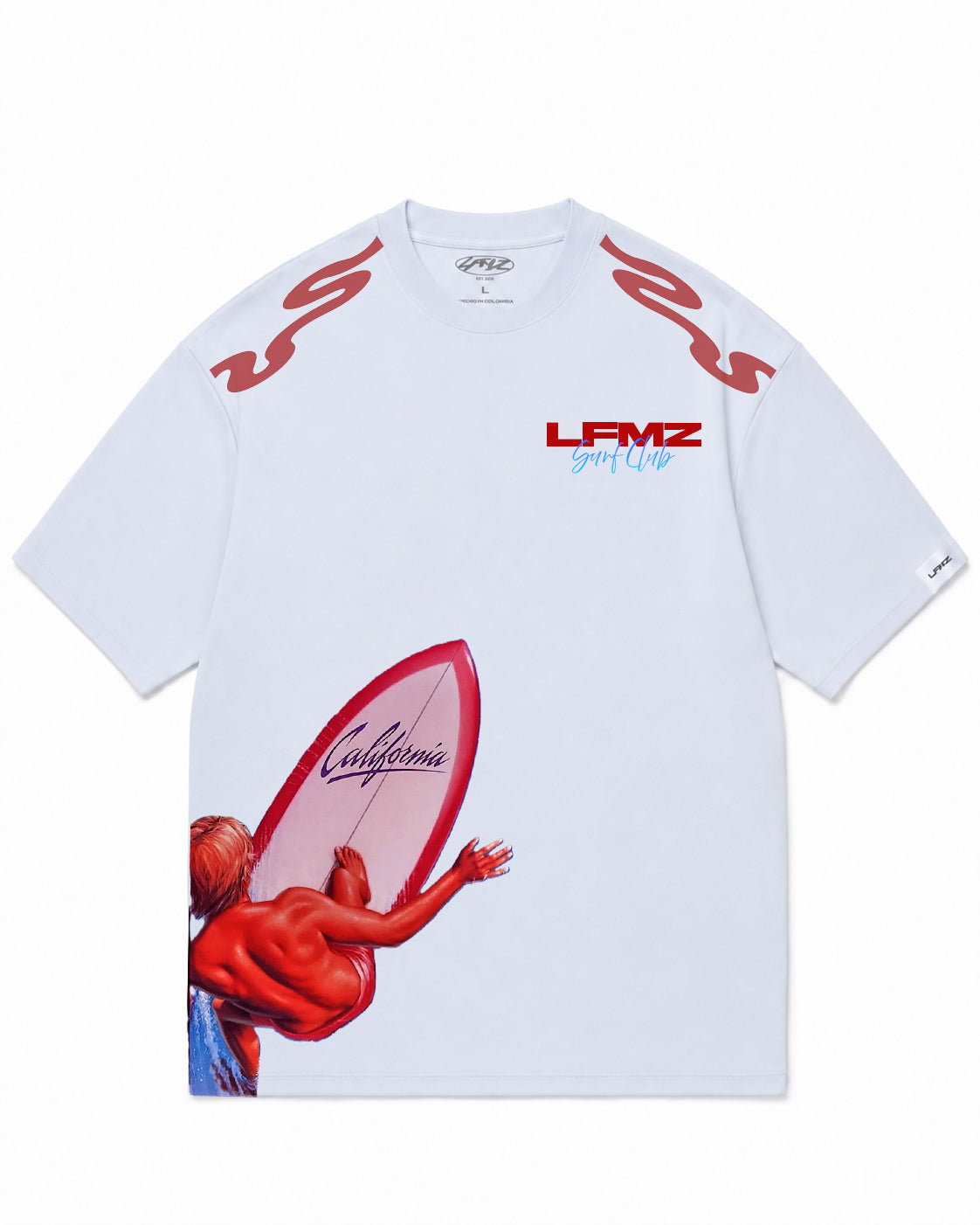 Camiseta En Algodon Premium Soul Of Surf Color Blanco